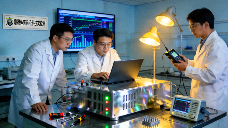 意昂体育前沿科技实验室研究人员测试新型流媒体传输设备